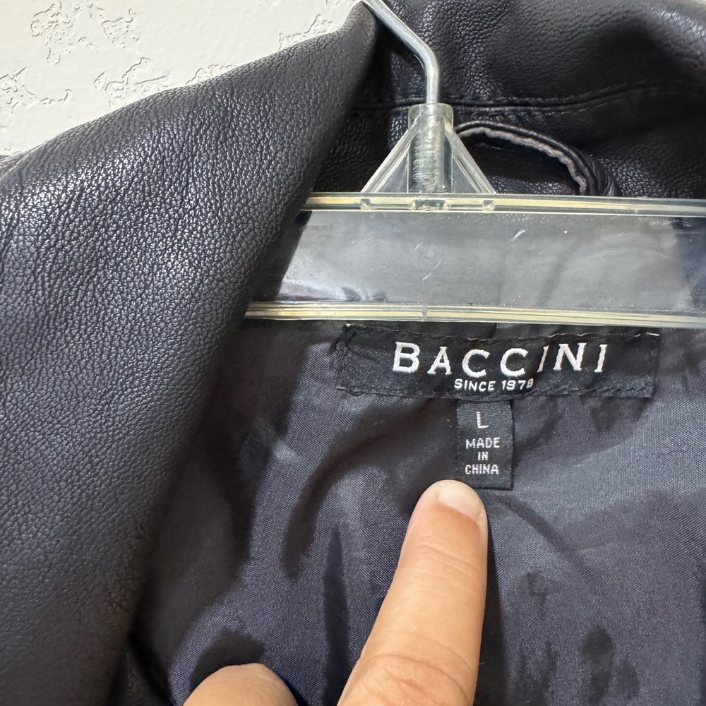 Baccini Black Leather Jacket